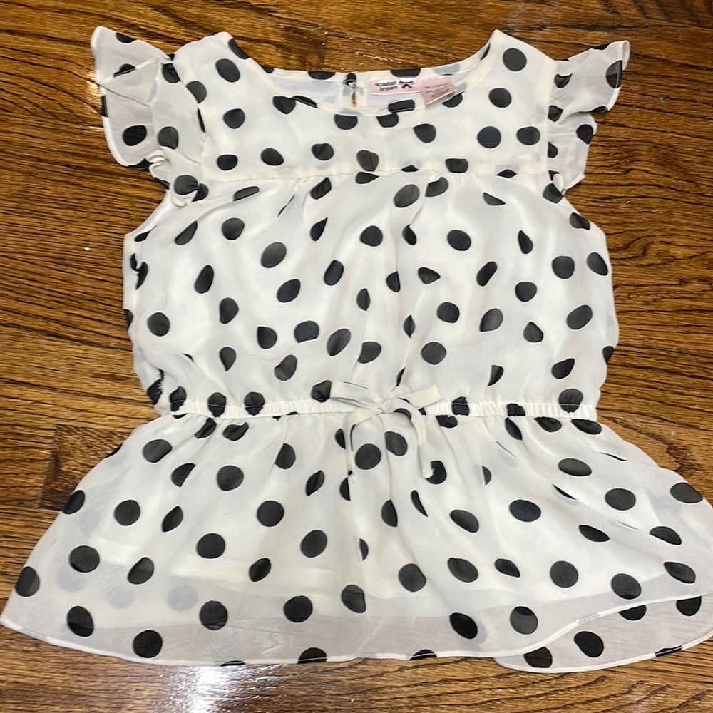Polka Dot Scooter Brown shirt